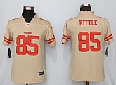 Women Nike San Francisco 49ers 85 Kittle Vapor Untouchable Nike Gold Inverted Limited Jersey,baseball caps,new era cap wholesale,wholesale hats